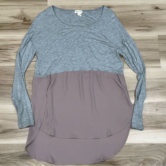 Anthropologie Meadow Rue Colorblock Long Sleeve Shirt Women’s Small - Picture 2 of 4